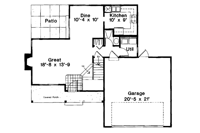 Home Plan - Floor Plan - Main Floor for Country House Plan #300-104 - 3 bed, 2.5 bath
