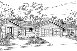 Exterior - Front Elevation 3 for Country House Plan #60-1040 - 6 bed, 4 bath