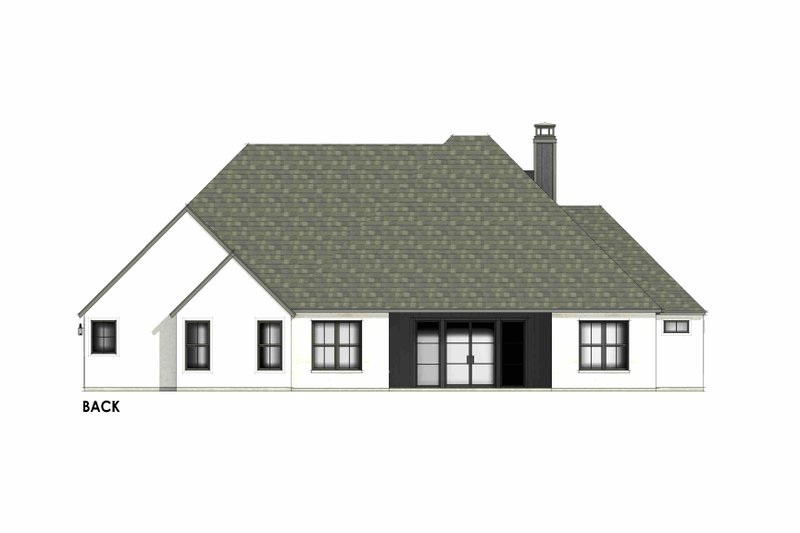 House Design - Exterior - Rear Elevation 1 for European House Plan #1096-148 - 4 bed, 3.5 bath