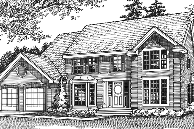 Dream House Plan - Colonial Exterior - Front Elevation Plan #320-1088