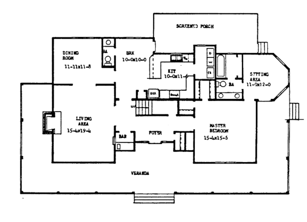 House Plan Design - Country Floor Plan - Main Floor Plan #405-294