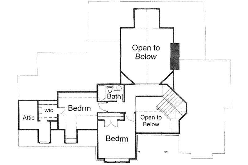 House Blueprint - Floor Plan - Upper Floor for Farmhouse House Plan #120-135 - 3 bed, 3 bath