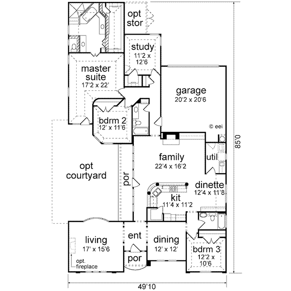 Modern Floor Plan - Main Floor Plan #84-219
