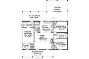 Craftsman Style House Plan - 3 Beds 2 Baths 1430 Sq/Ft Plan #21-517 Floor 