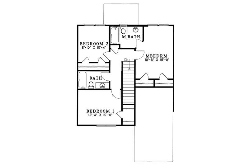 Home Plan - Floor Plan - Upper Floor for Country House Plan #17-2746 - 3 bed, 2.5 bath