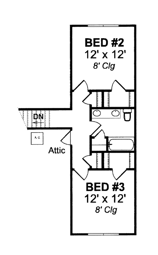 House Plan Design - Craftsman Floor Plan - Upper Floor Plan #513-2100
