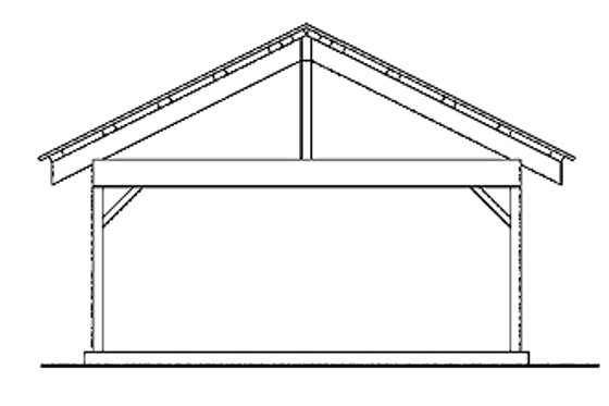 Exterior - Rear Elevation for Traditional House Plan #124-1088, 0 bath