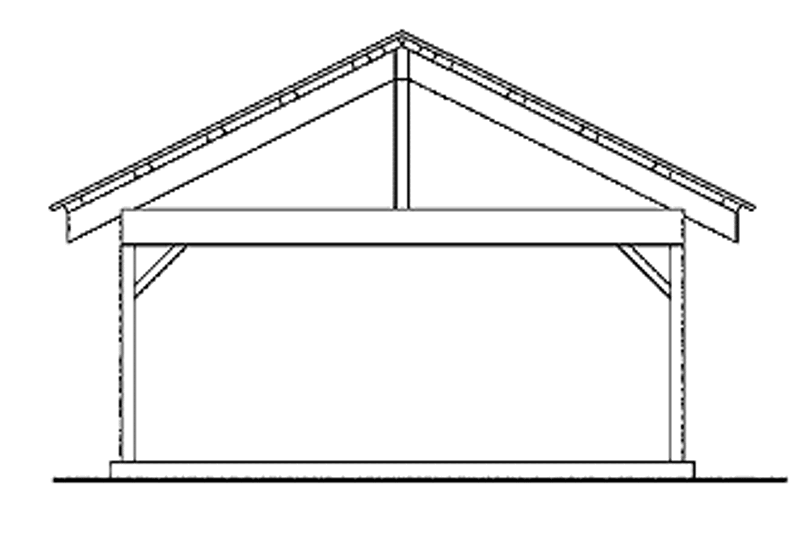 Architectural House Design - Exterior - Rear Elevation for Traditional House Plan #124-1088, 0 bath