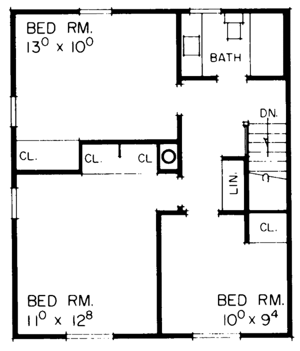 Dream House Plan - Country Floor Plan - Upper Floor Plan #72-510