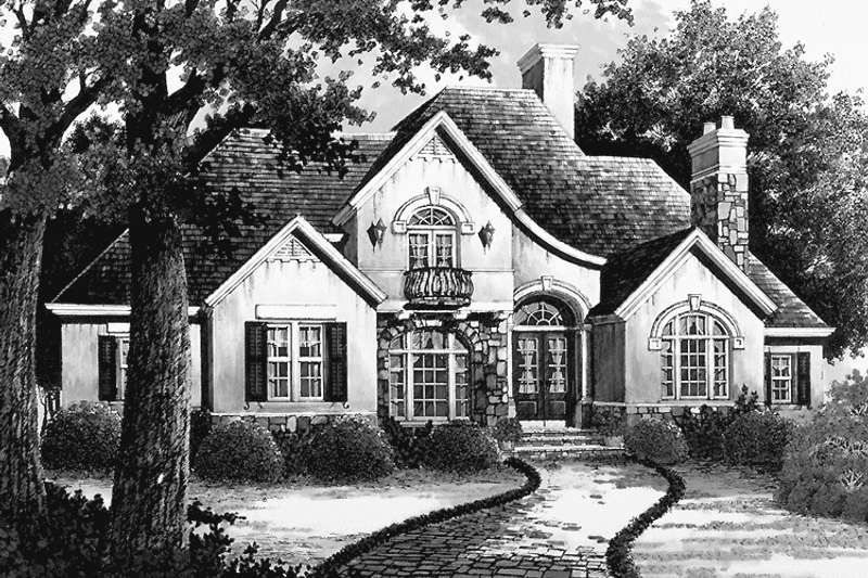 Home Plan - Exterior - Front Elevation 4 for Country House Plan #429-63 - 4 bed, 2.5 bath