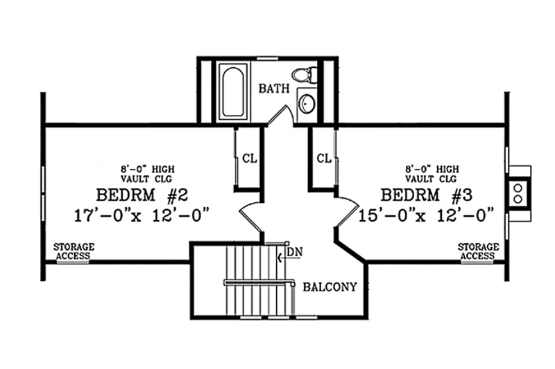 Home Plan - Floor Plan - Upper Floor for Craftsman House Plan #314-283 - 3 bed, 3.5 bath