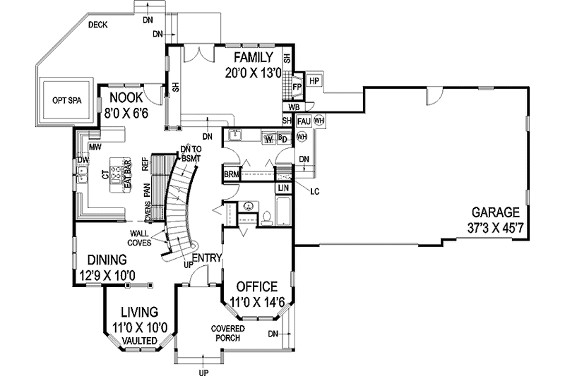 Home Plan - Floor Plan - Main Floor for Victorian House Plan #60-1013 - 4 bed, 3 bath