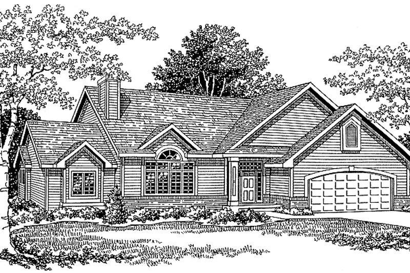 Architectural House Design - Traditional Exterior - Front Elevation Plan #70-1330