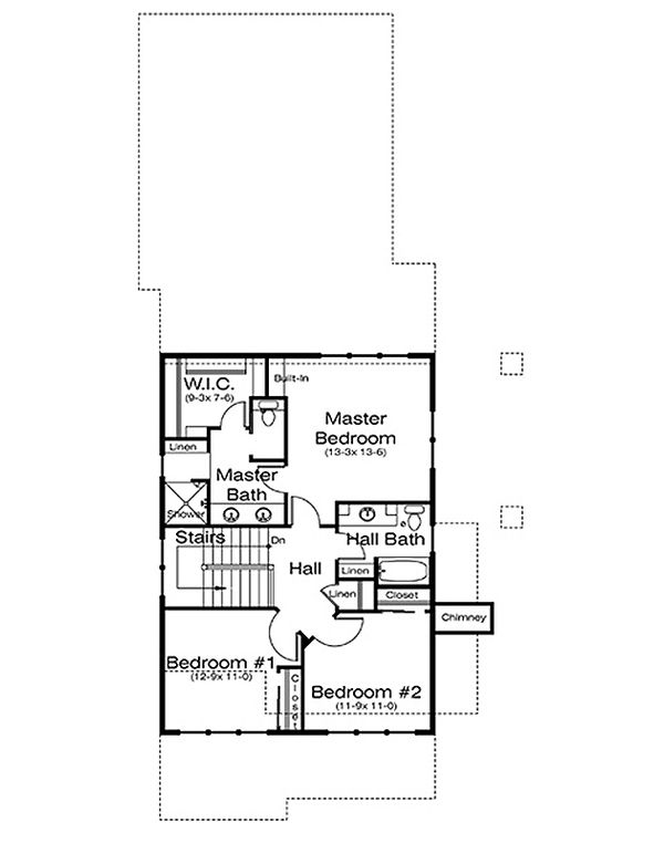 Home Plan - Prairie Floor Plan - Upper Floor Plan #434-15