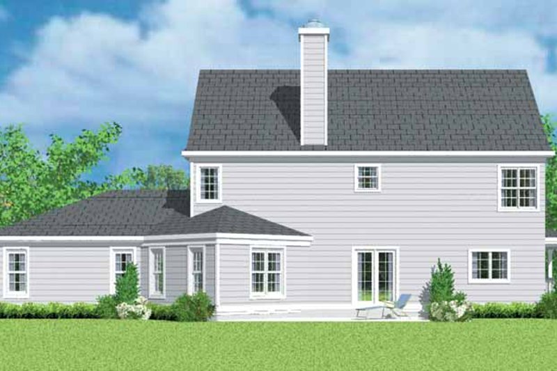 Home Plan - Exterior - Rear Elevation for Country House Plan #72-1101 - 3 bed, 2.5 bath
