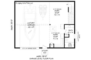 Floor Plan - Main Floor for Contemporary House Plan #932-912, 1 bath