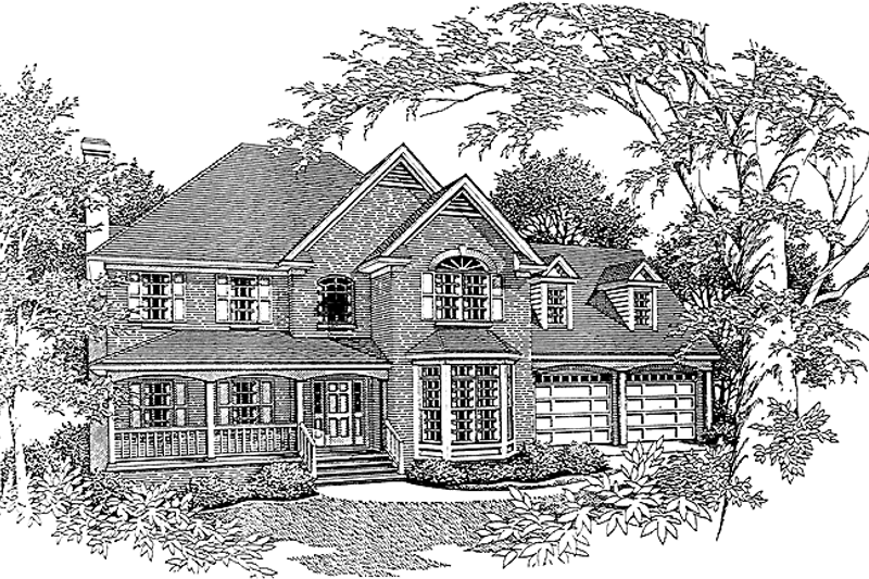 Dream House Plan - Country Exterior - Front Elevation Plan #10-280