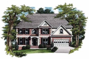 Colonial Exterior - Front Elevation Plan #927-178