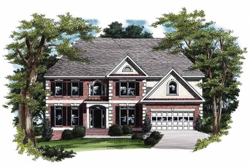 Home Plan - Colonial Exterior - Front Elevation Plan #927-178