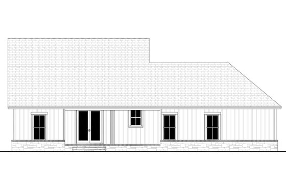 Exterior - Rear Elevation for Farmhouse House Plan #430-353 - 3 bed, 2 bath