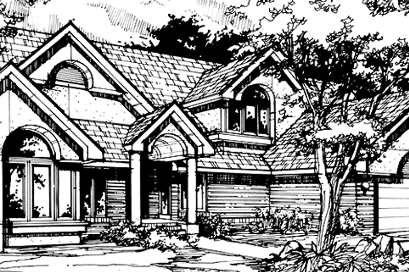 Home Plan - Contemporary Exterior - Front Elevation Plan #320-1107