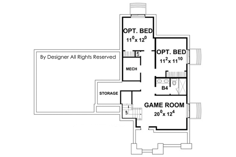 Dream House Plan - Floor Plan - Lower Floor for Colonial House Plan #20-2248 - 3 bed, 3 bath