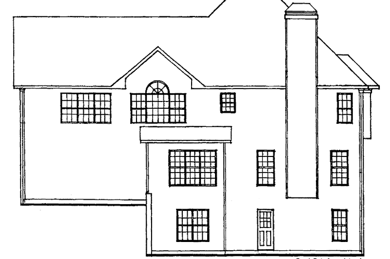 Architectural House Design - Exterior - Rear Elevation for Classical House Plan #927-73 - 4 bed, 3.5 bath