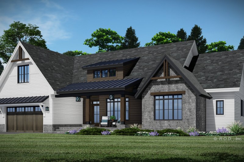 Architectural House Design - Exterior - Front Elevation 5 for Farmhouse House Plan #51-1218 - 3 bed, 2.5 bath