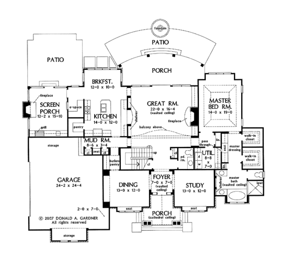 House Design - Country Floor Plan - Main Floor Plan #929-850