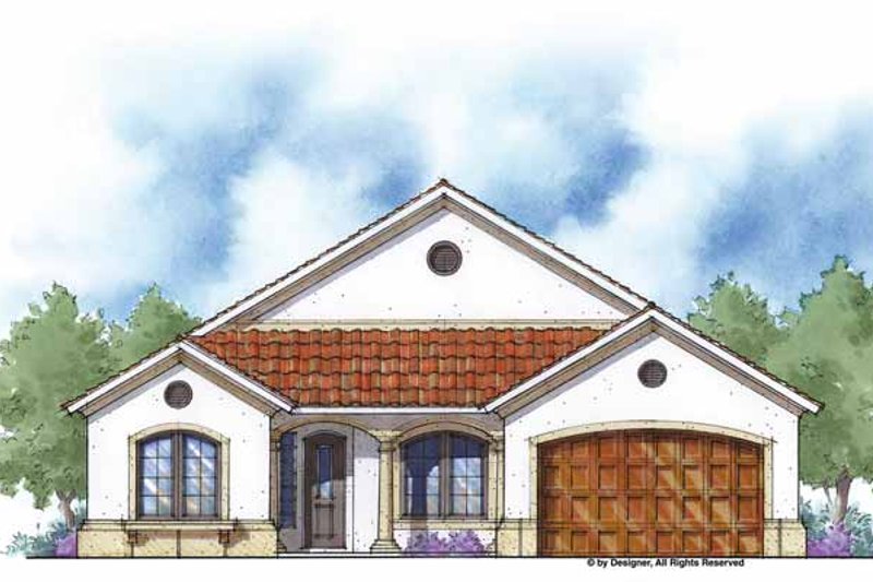 Dream House Plan - Mediterranean Exterior - Front Elevation Plan #938-20
