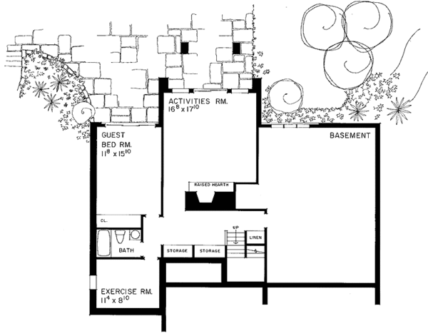 House Plan Design - Contemporary Floor Plan - Main Floor Plan #72-1000