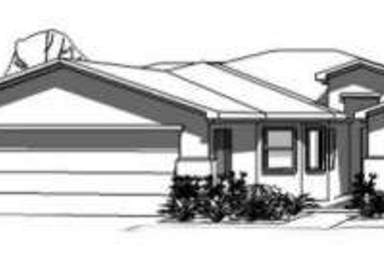 Exterior - Front Elevation for Traditional House Plan #24-215 - 3 bed, 2 bath