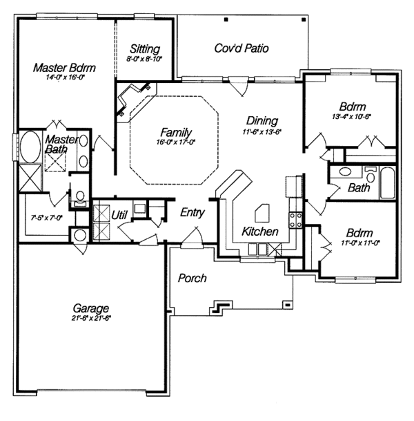 House Design - Traditional Floor Plan - Main Floor Plan #946-3
