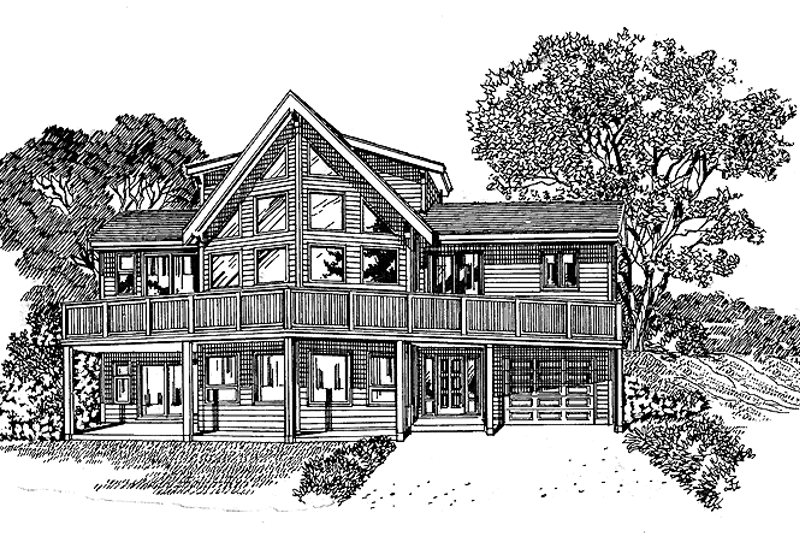 House Blueprint - Contemporary Exterior - Front Elevation Plan #47-931