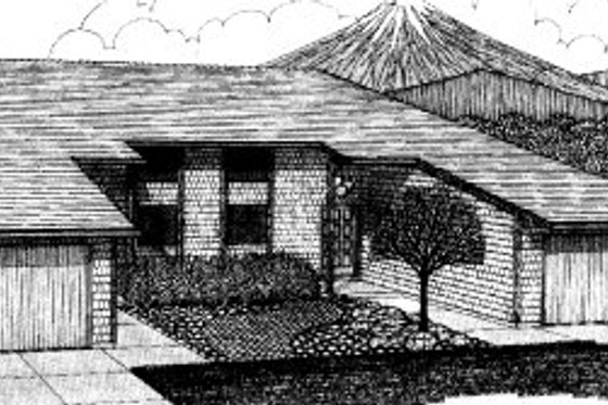 Exterior - Front Elevation House Plan #303-276 - 2 bed, 2 bath