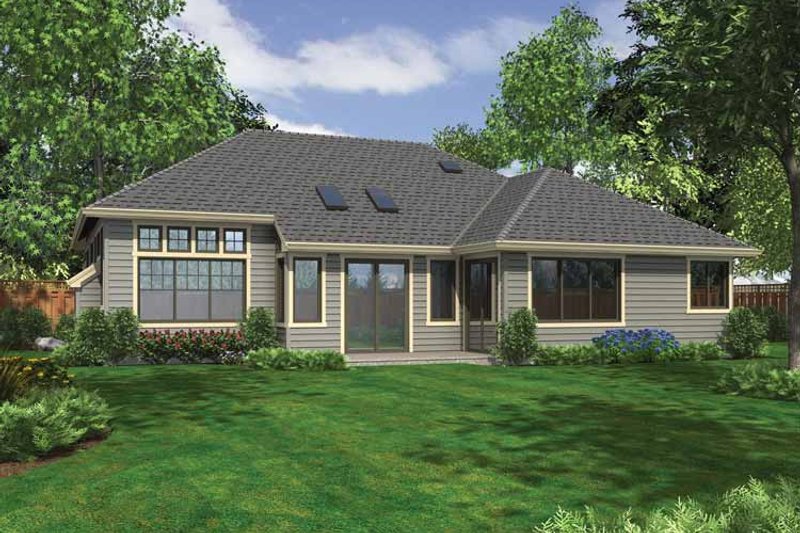 Home Plan - Exterior - Rear Elevation 1 for Craftsman House Plan #132-537 - 3 bed, 2 bath