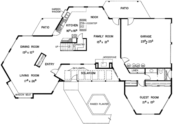 House Plan Design - Mediterranean Floor Plan - Main Floor Plan #60-661