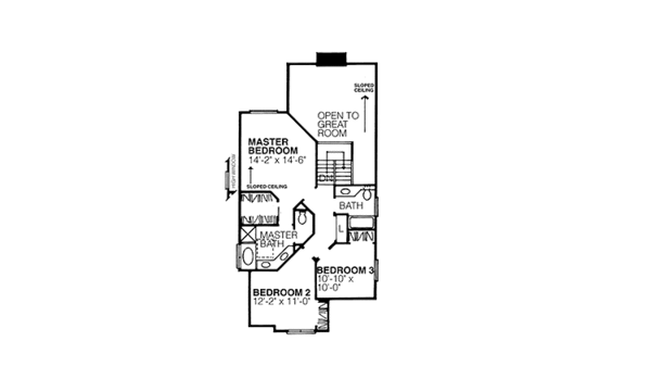 House Plan Design - Country Floor Plan - Upper Floor Plan #320-1191