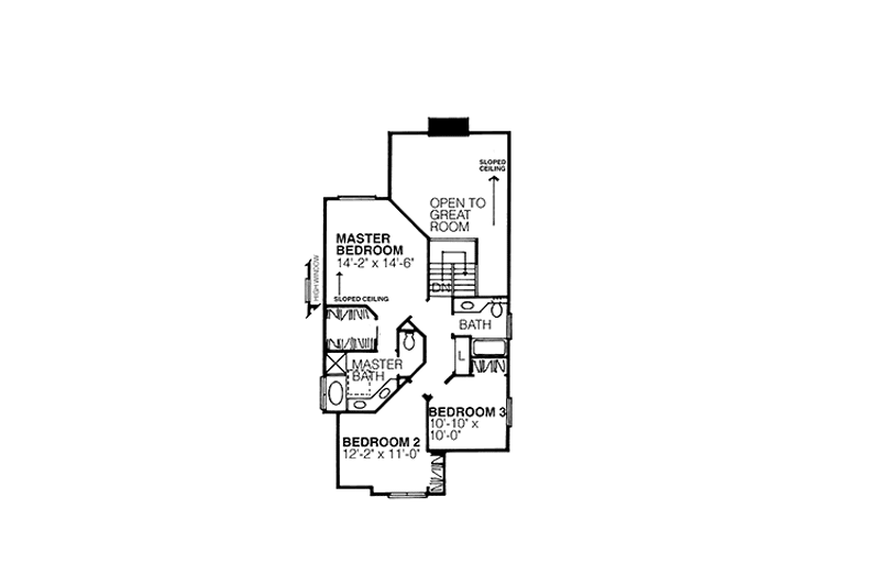 Home Plan - Floor Plan - Upper Floor for Country House Plan #320-1191 - 4 bed, 3.5 bath