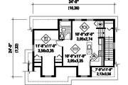 Traditional Style House Plan - 0 Beds 0 Baths 670 Sq/Ft Plan #25-4624 