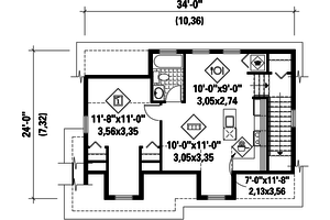 Floor Plan - Upper Floor for Traditional House Plan #25-4624, 0 bath