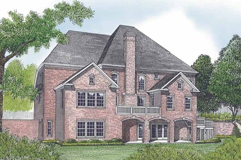Home Plan - Exterior - Rear Elevation for Traditional House Plan #453-602 - 4 bed, 5.5 bath