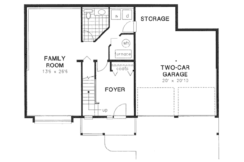 House Design - Floor Plan - Main Floor for Traditional House Plan #18-9051 - 3 bed, 1.5 bath