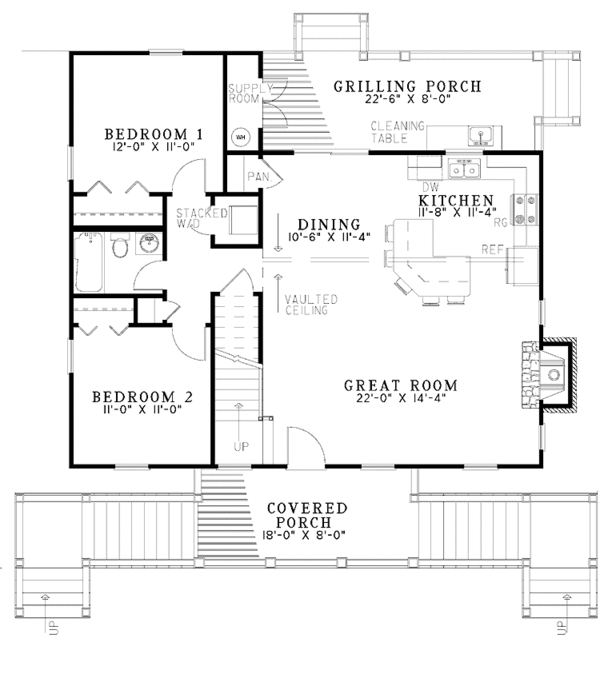 House Design - Country Floor Plan - Main Floor Plan #17-3281