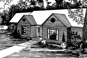 Colonial Exterior - Front Elevation Plan #30-287