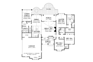 Floor Plan - Main Floor for Traditional House Plan #929-924 - 3 bed, 2 bath