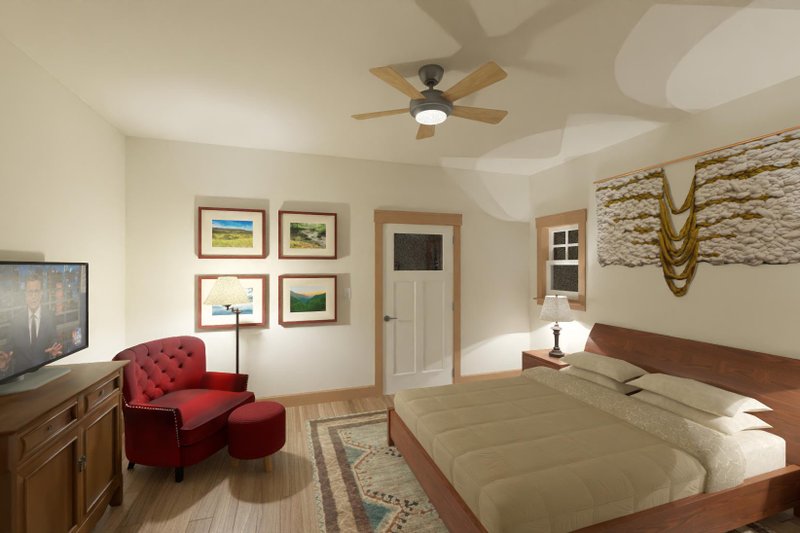 Home Plan - Interior - Master Bedroom for Craftsman House Plan #1099-4 - 3 bed, 2 bath