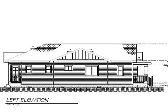 Exterior - Other Elevation 1 for Bungalow House Plan #422-28 - 3 bed, 2 bath