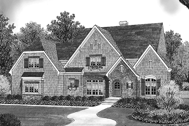 House Plan Design - Exterior - Front Elevation 3 for Country House Plan #453-448 - 4 bed, 4.5 bath