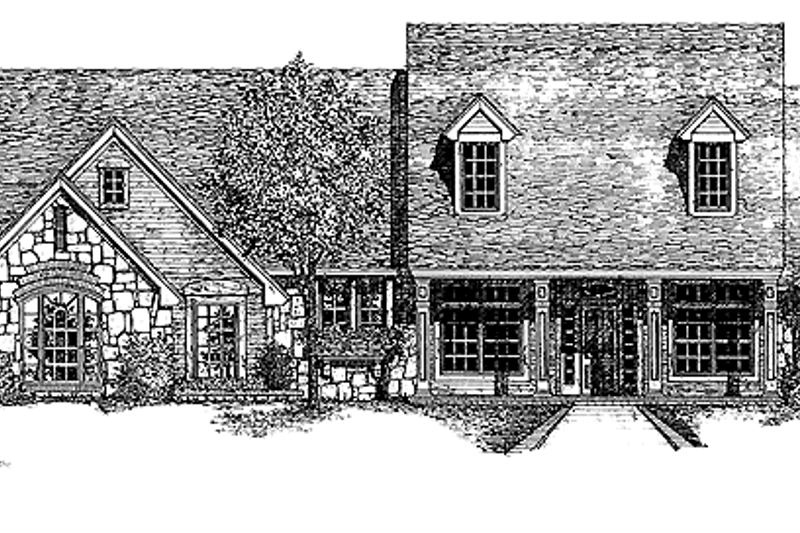 Architectural House Design - Country Exterior - Front Elevation Plan #310-1025